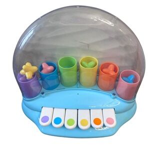 Mirari Playmonster Pop Pop Piano Toy Instrument Colorful Keys Learning Play RARE
